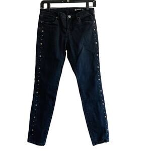 Blank NYC black studded skinny jeans 26